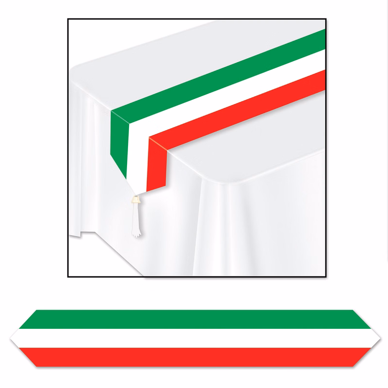 Red White Green Table Runner