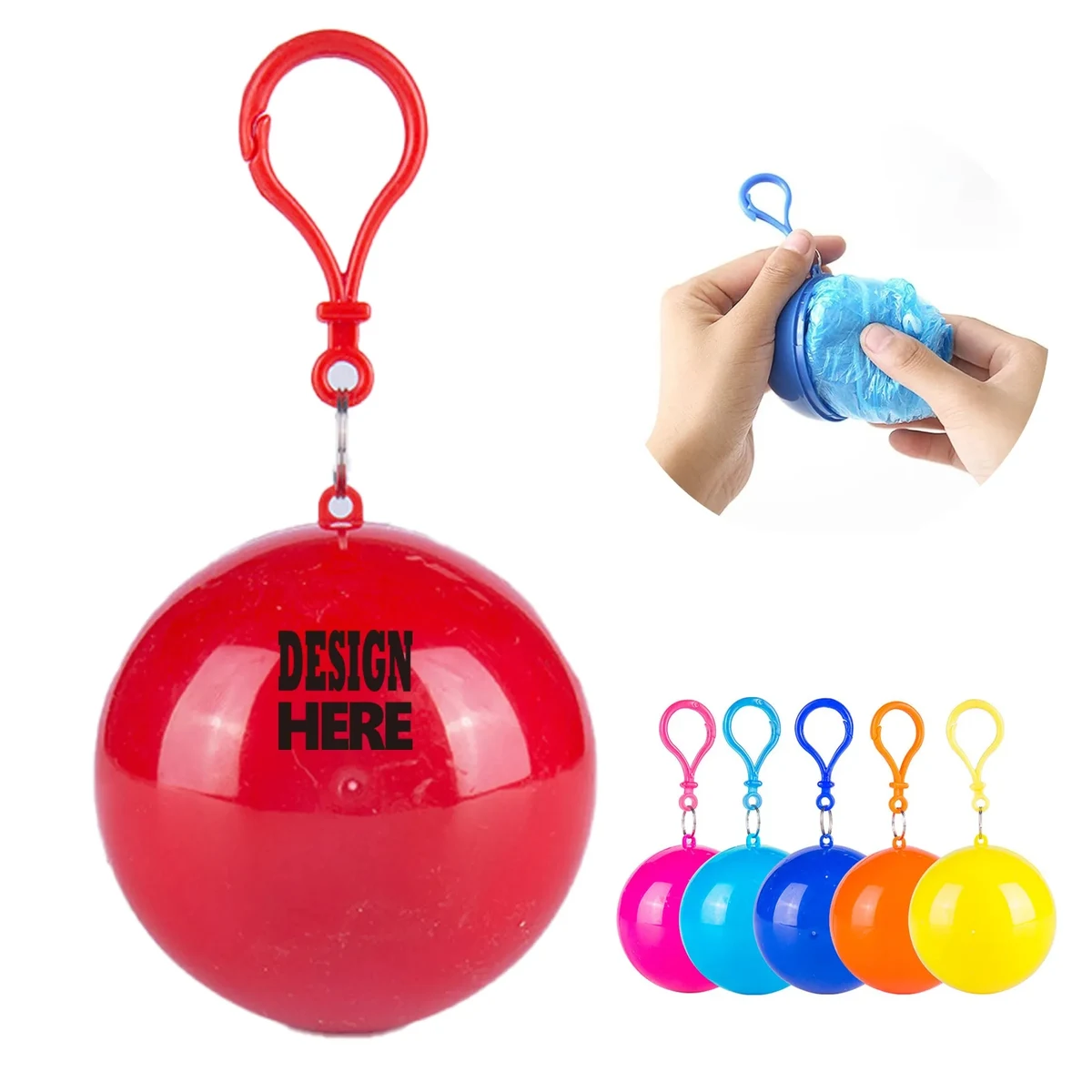 Disposable Rain Ponchos in a Ball 1