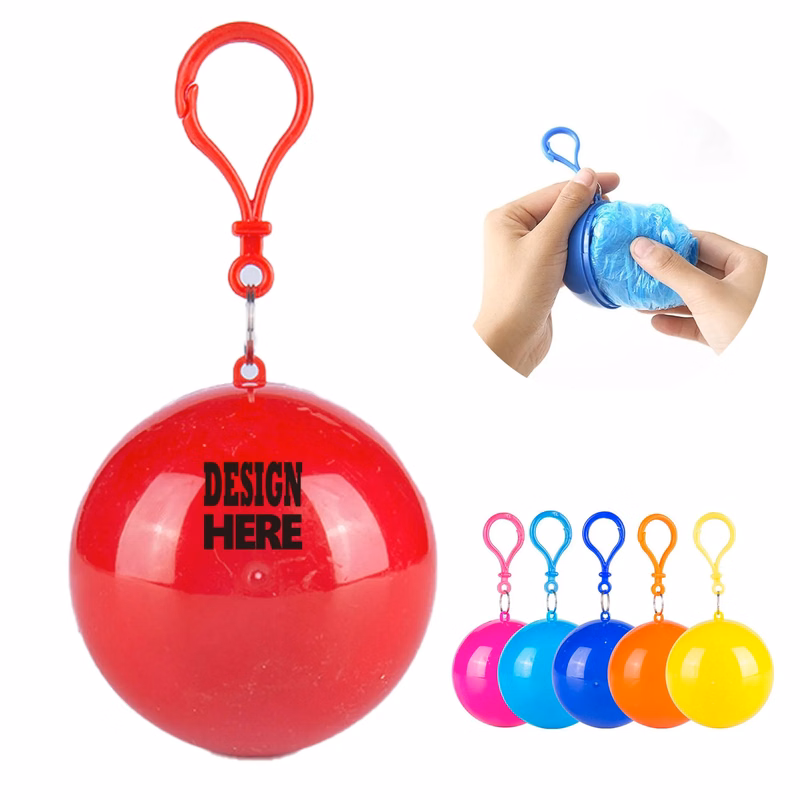 Disposable Rain Ponchos in a Ball