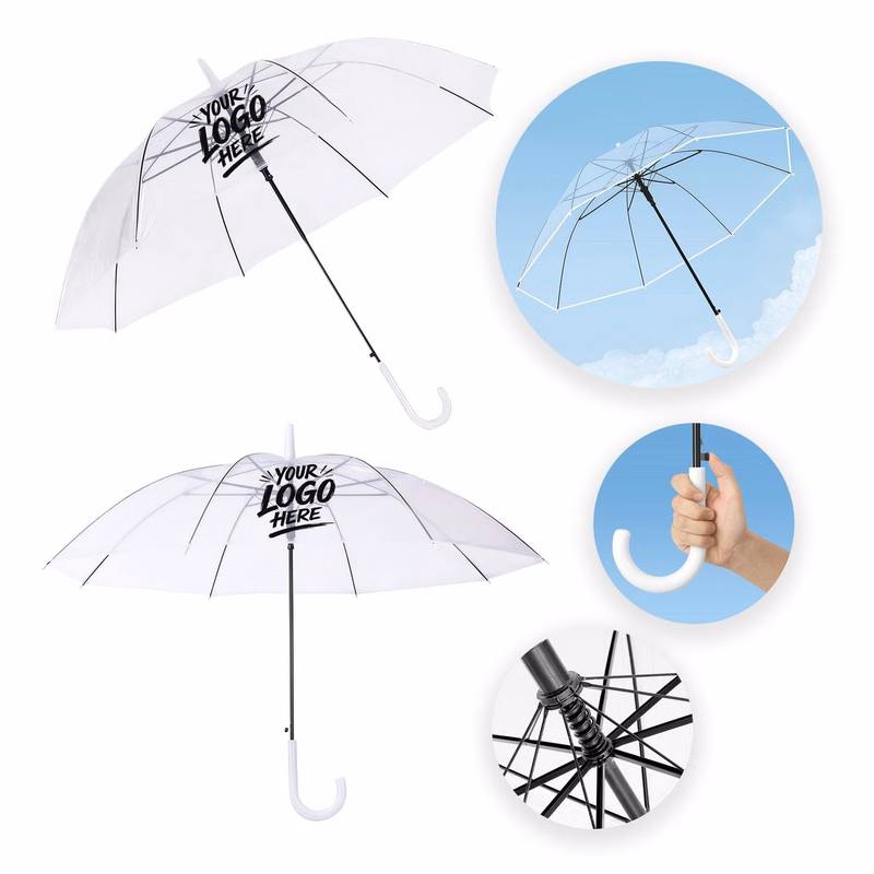 Clear Bubble Umbrella Automatic Wedding Dome Parasol