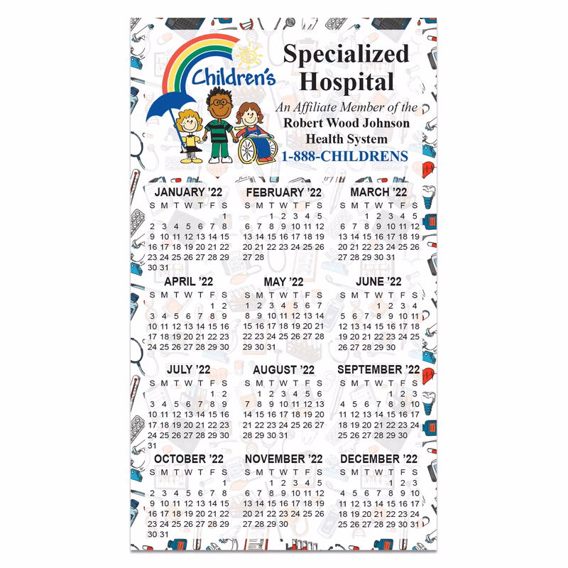 W-121R Calendar Card with Repositionable Strip 2 7/8" x 5"