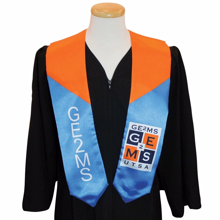 5" x 60" Custom Wet Dyed Polyester Graduation Sash / Stole