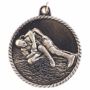 Wrestling High Relief Medal