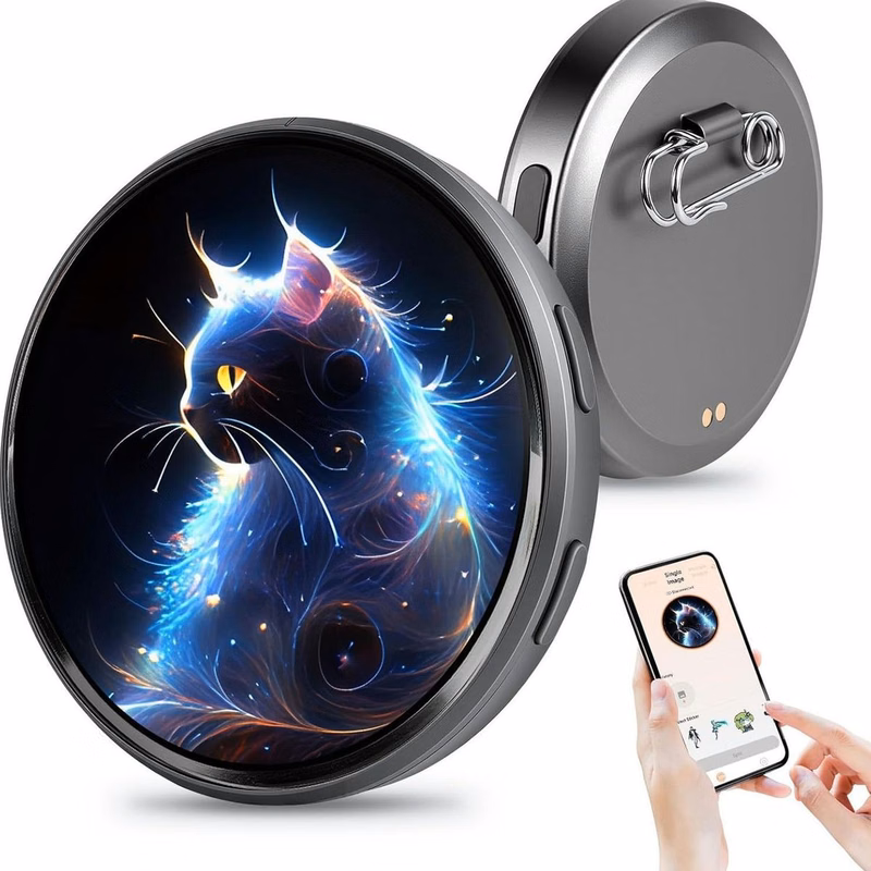 Dynamic Electronic Badge with Brooch