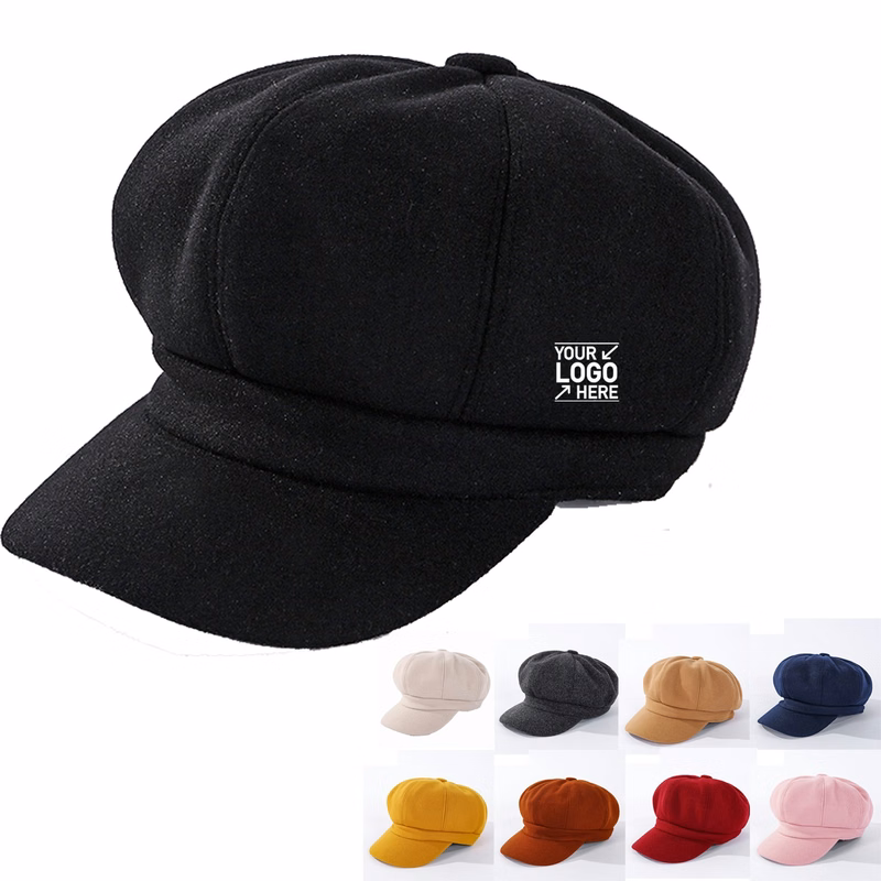 Adjustable 8 Panels Visor Beret