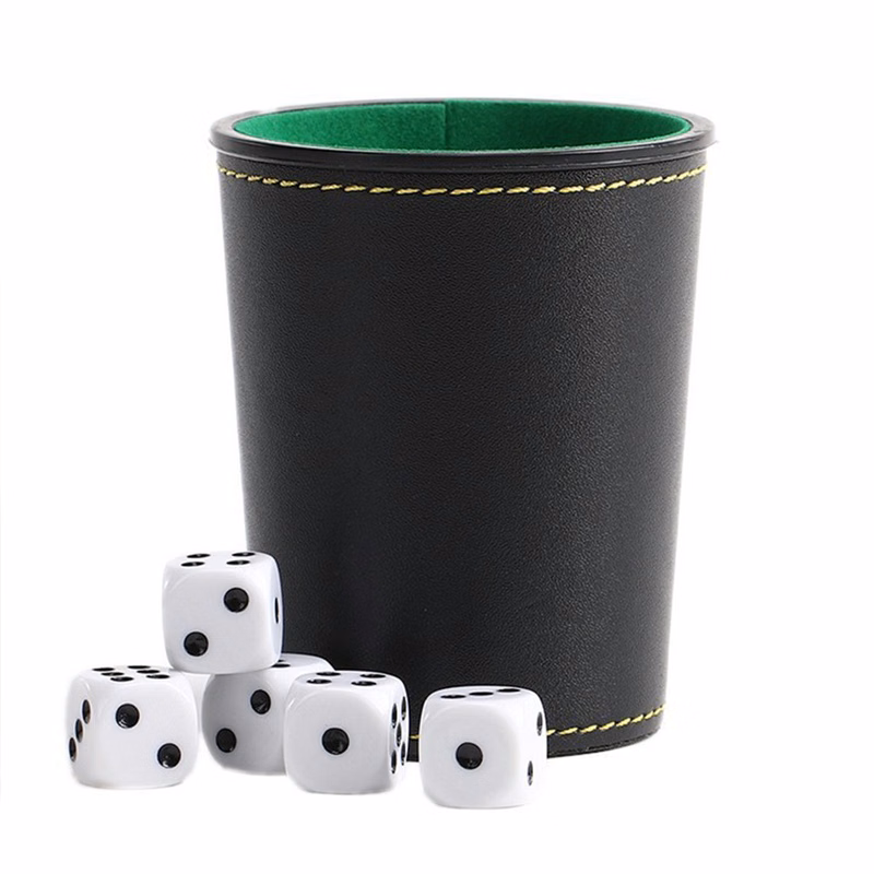 Quite PU Leather Dice Cup