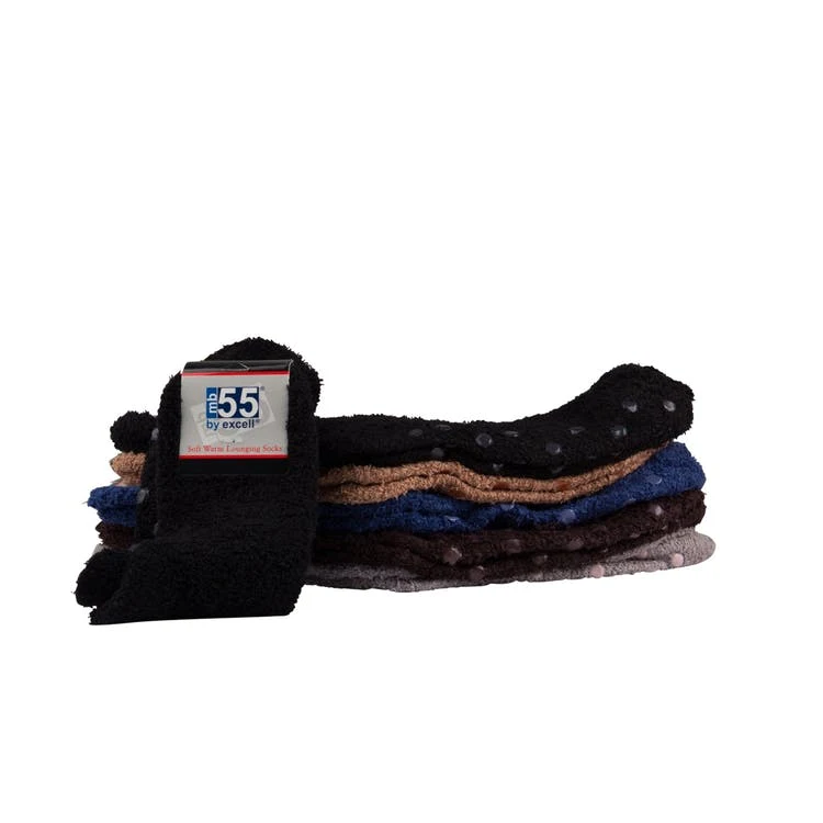 Adult Non-Slip Fuzzy Socks - Assorted Colors 1