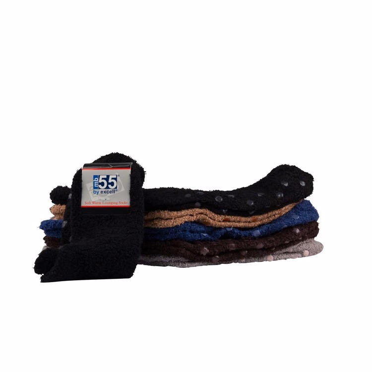 Adult Non-Slip Fuzzy Socks - Assorted Colors