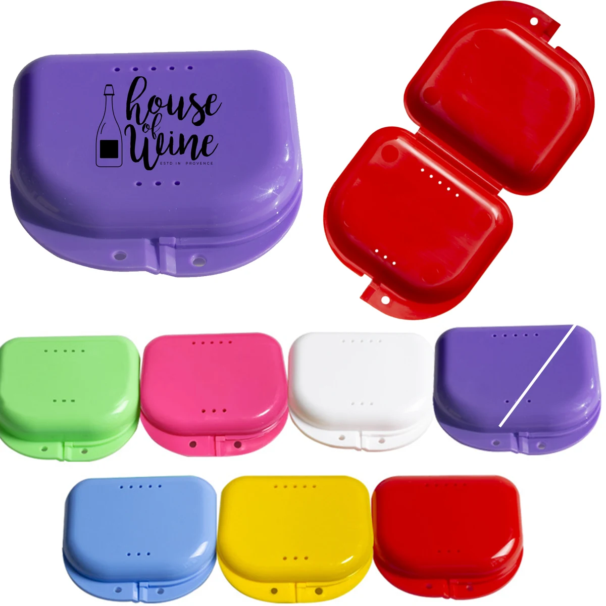 Orthodontic Retainer Case with Vent Holes Denture Box 1