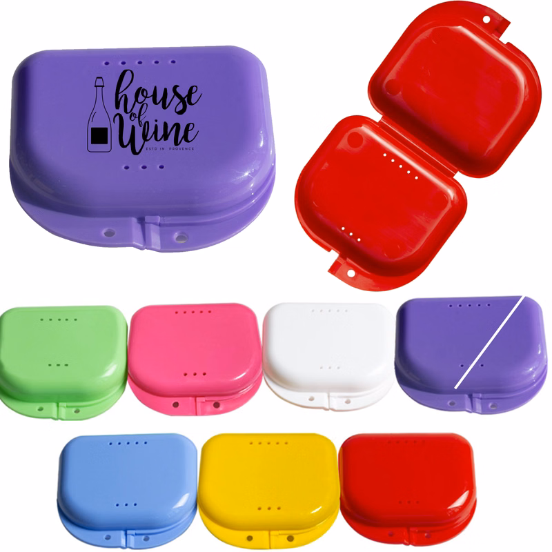 Orthodontic Retainer Case with Vent Holes Denture Box