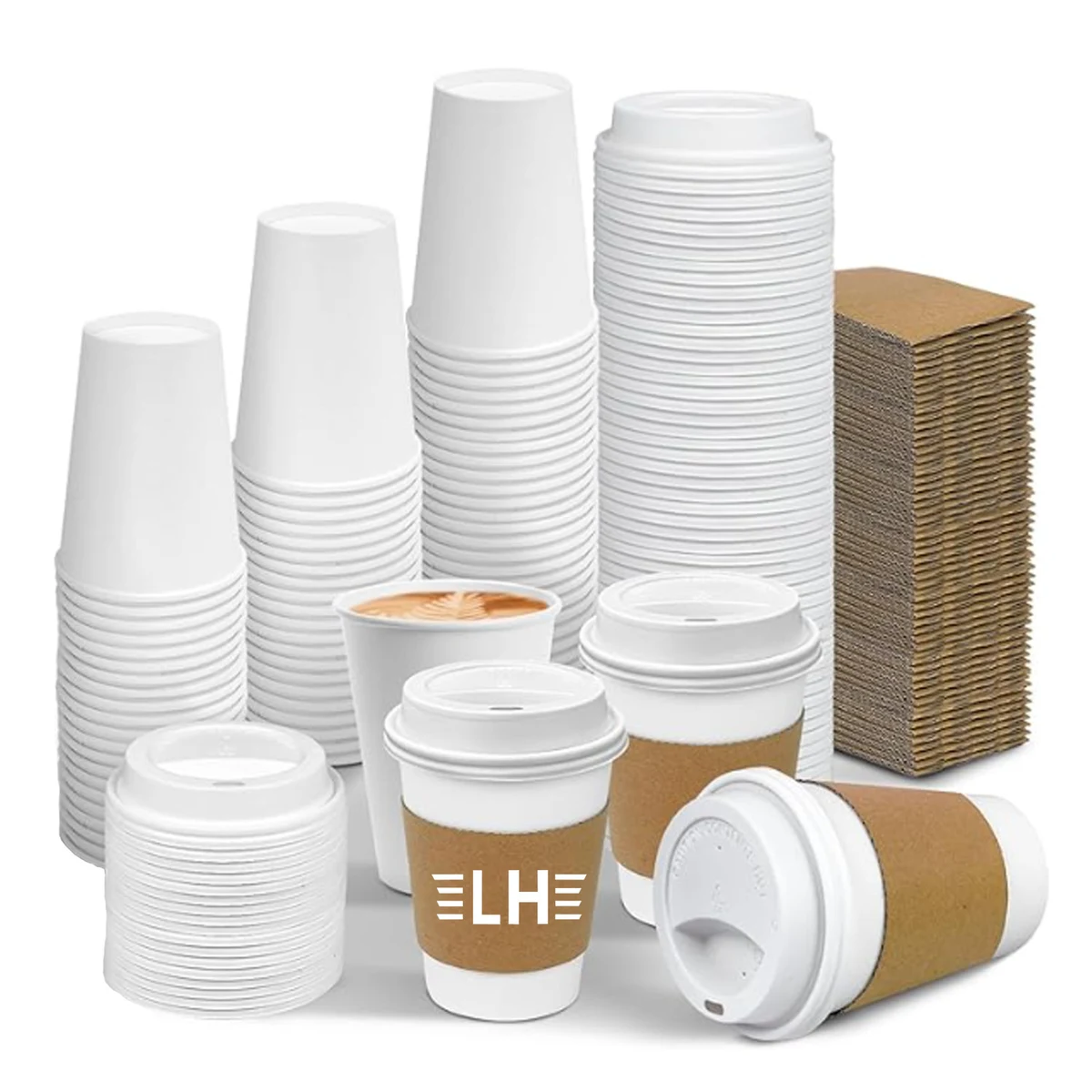 14oz Hot Disposable Kraft Paper Coffee Cup 1