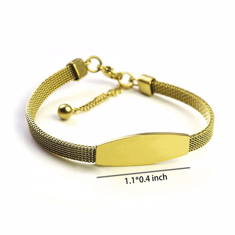 Engraved Stainless Steel Bracelet