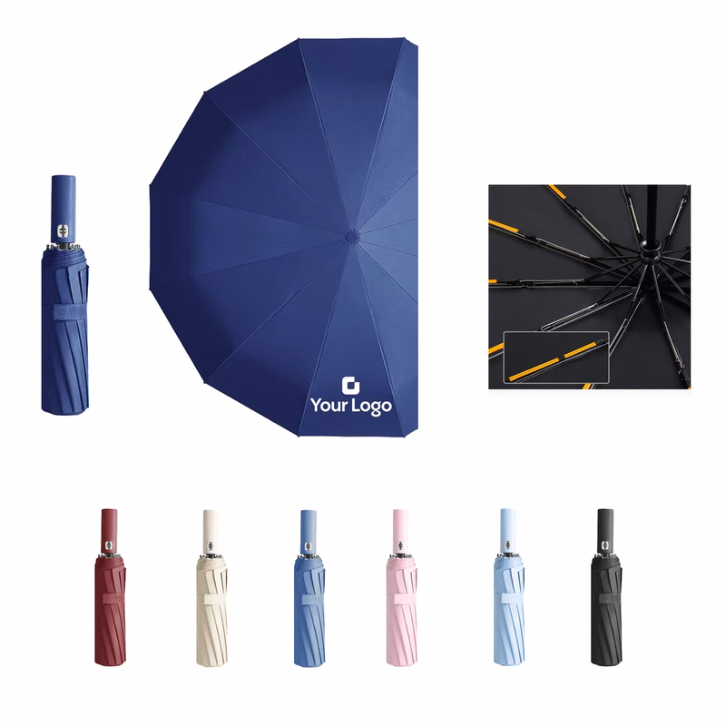 Promotional 24-Rib Auto Open Foldable Sun Rain Umbrella