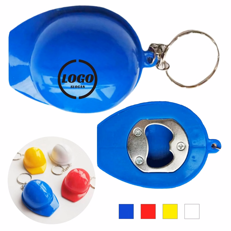 Unique Safety Helmet Bottle Opener Keychain