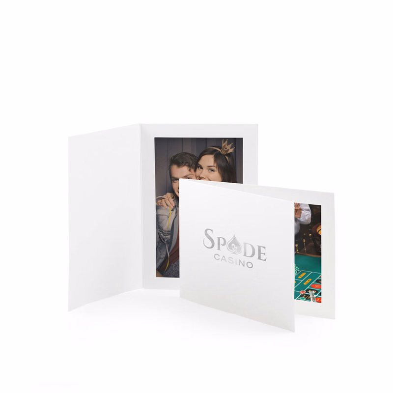 White Photo Folders – Foil Stamp 4x6