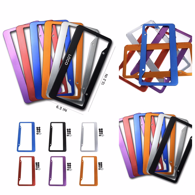 MOQ 10 PCS Durable Metal License Plate Frames