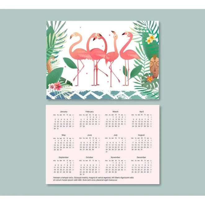 Flat Pocket Calendars (2" x 3.5") 1