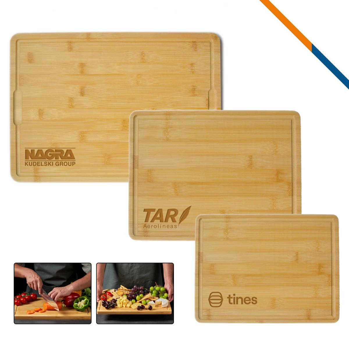 Mobley Bamboo Square Cutting Board 1