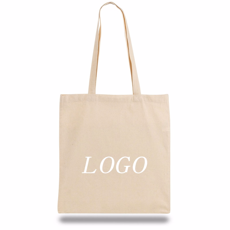 Natural Canvas Convention Tote Bag with Shoulder Strap - 1 C