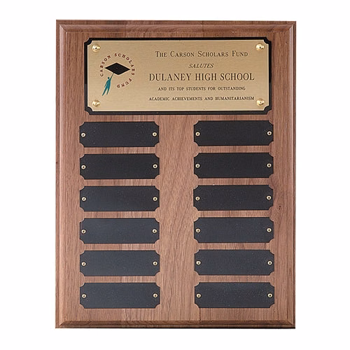 Simulated Walnut Perpetual Plaque