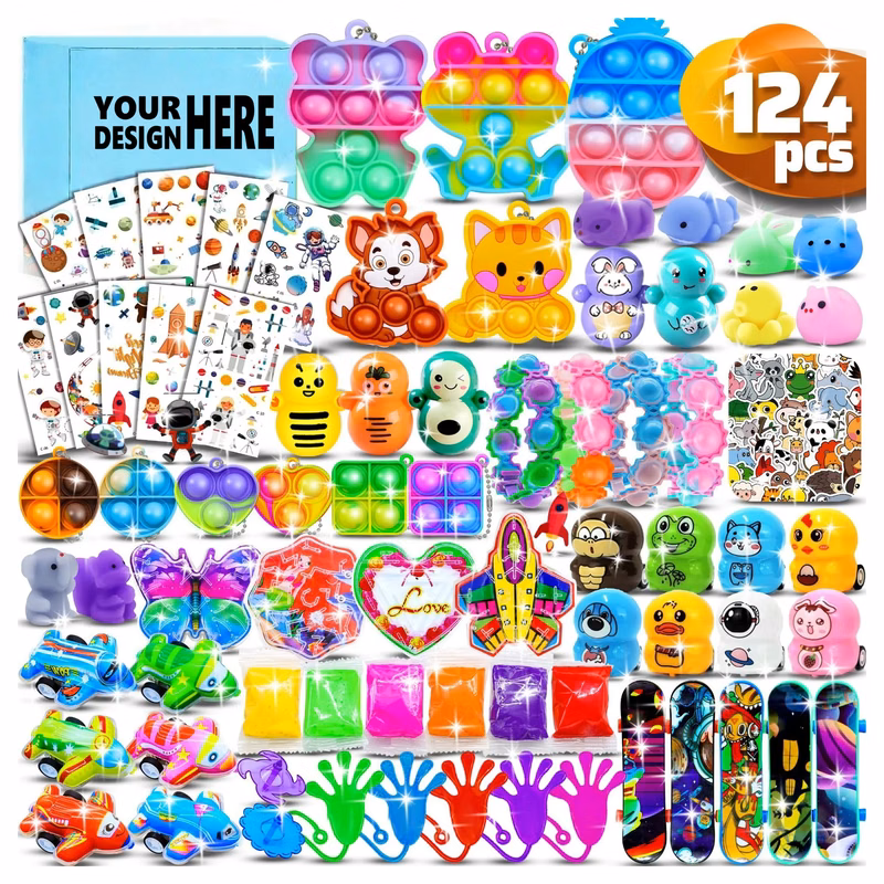 124 Piece Stress Relief Toy Set