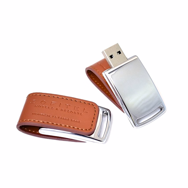 Wrap-around Leather Casing PCB USB Drive