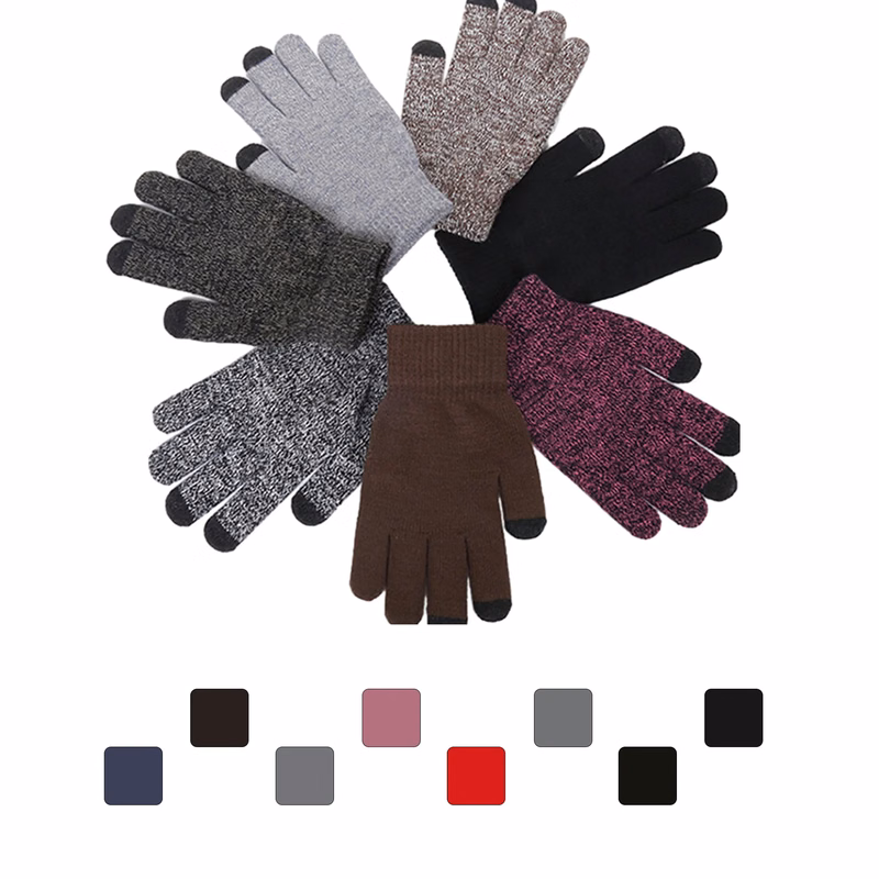 9.06"x5.12" Touch Screen Knitted Warm Gloves MOQ 100