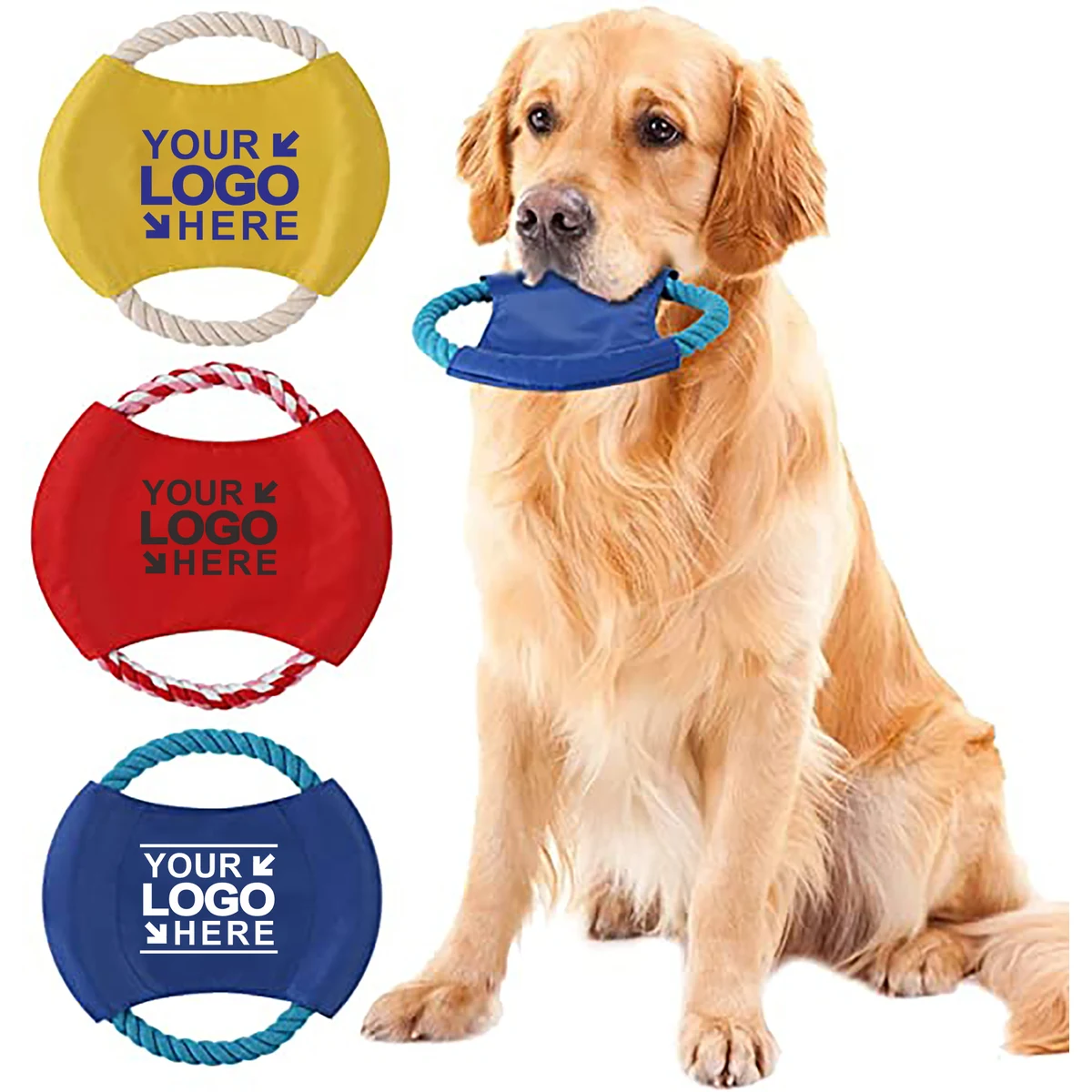 MOQ50Pcs Ring Cotton Rope Flying Disk For Dog Toys 1