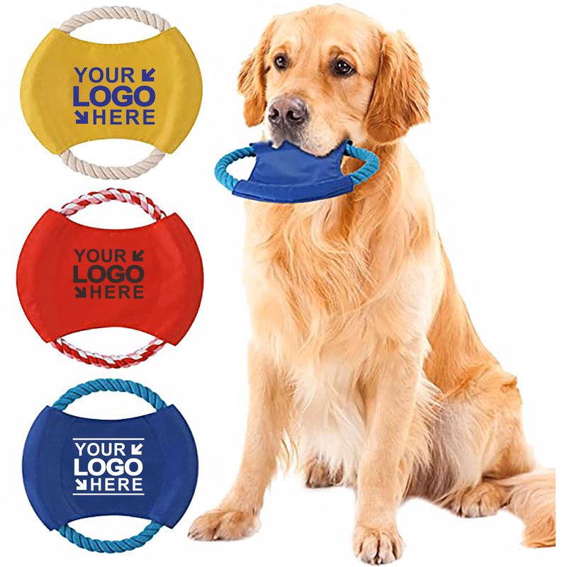 MOQ50Pcs Ring Cotton Rope Flying Disk For Dog Toys