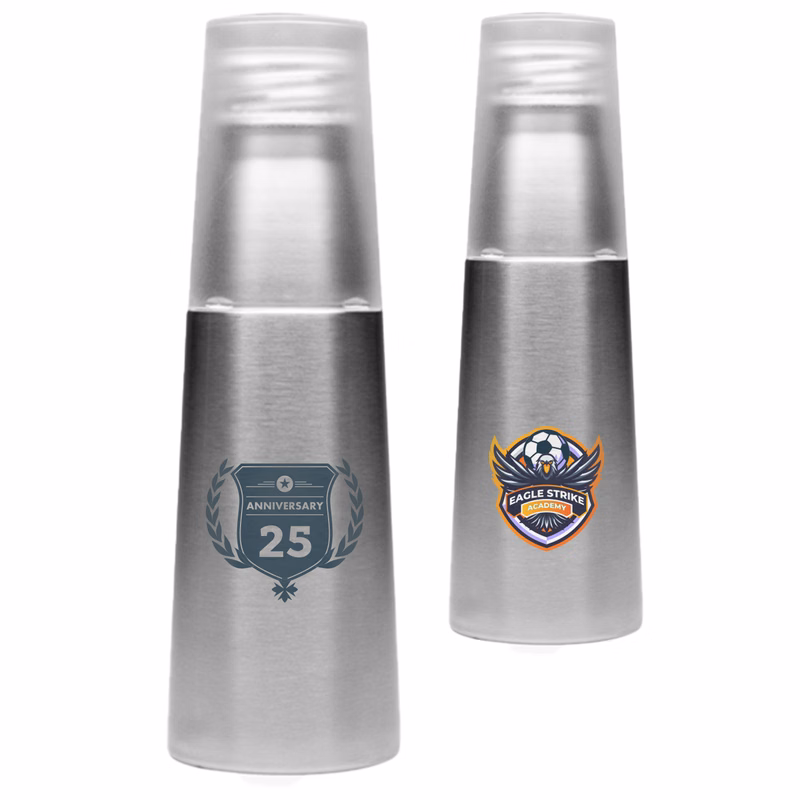 17 oz Stainless Steel Double Wall Water Bottle with Cup