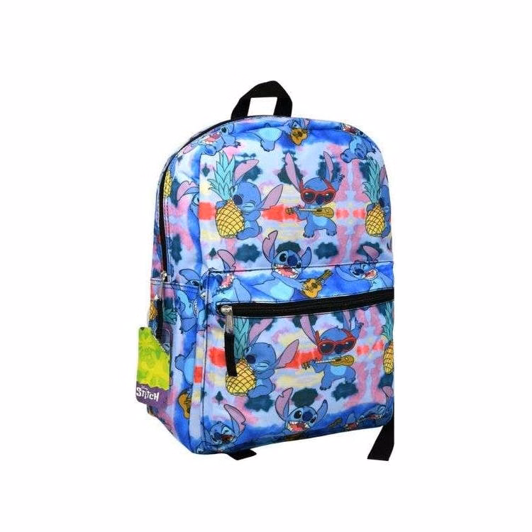 Stitch Printed Backpacks - Blue 16"