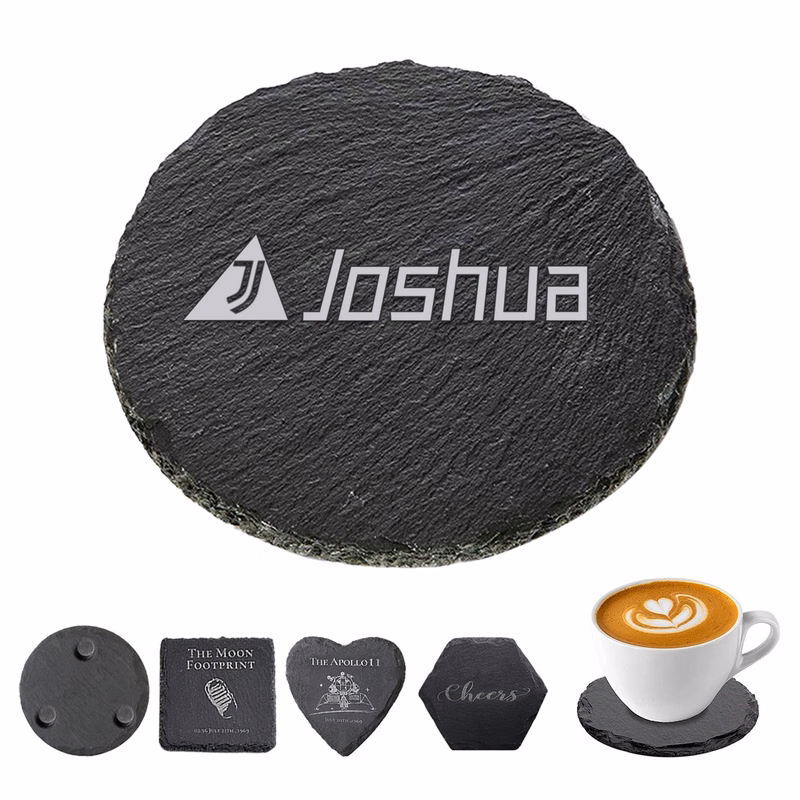 Black Slate Stone Coasters