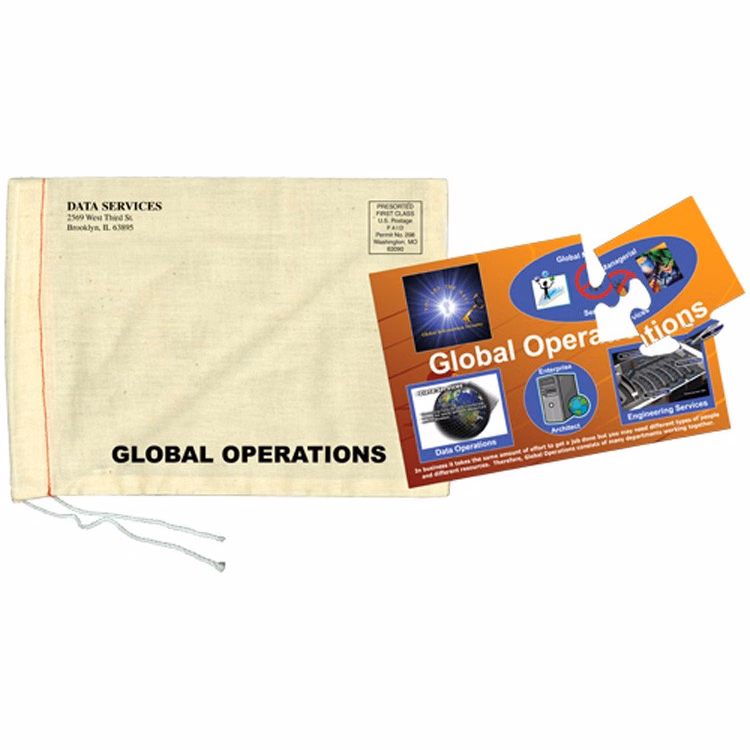 6 Pieces - 4" x 6" - Small Puzzle in Cotton Bag