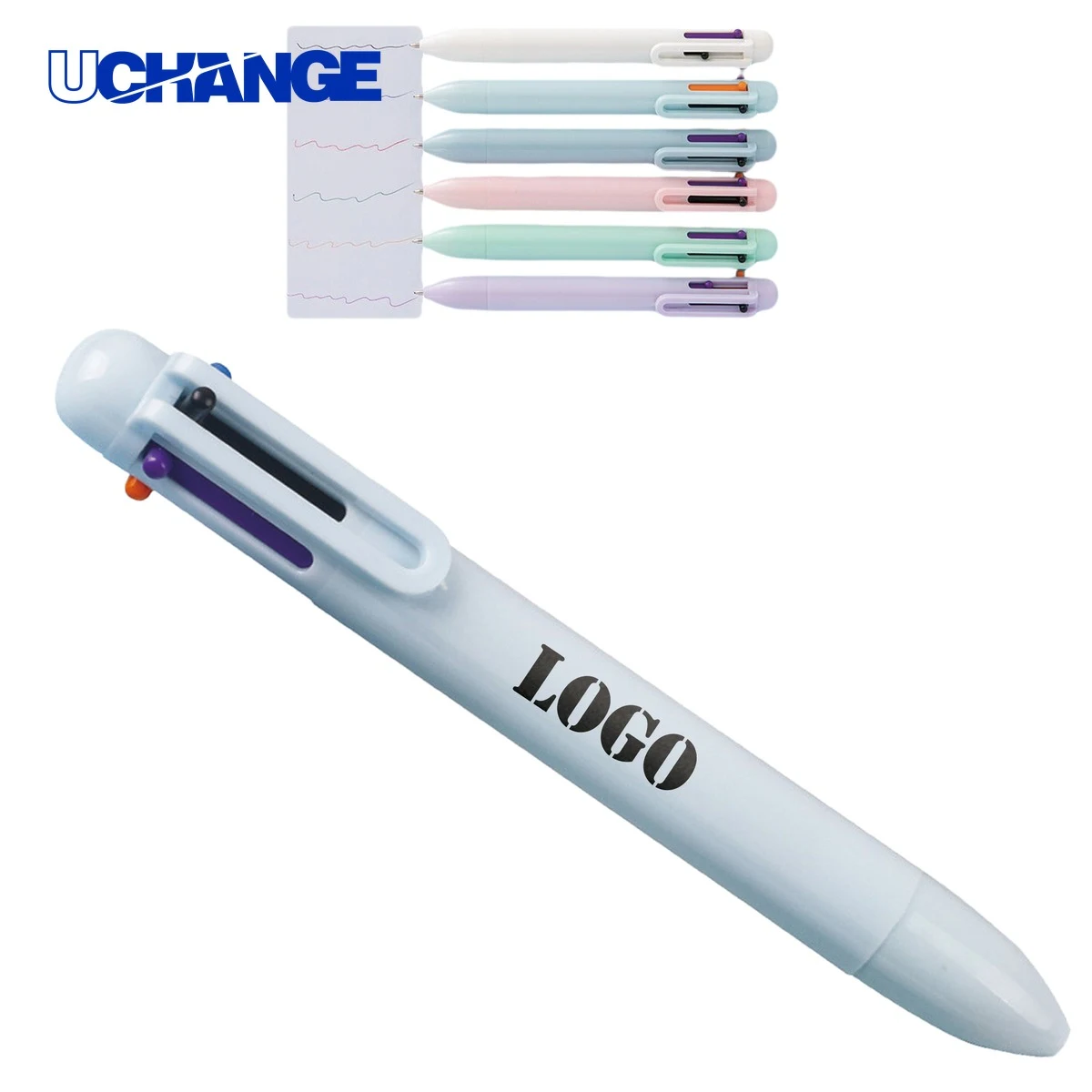 Retractable 6 In 1 Multicolor Ballpoint Pen 1