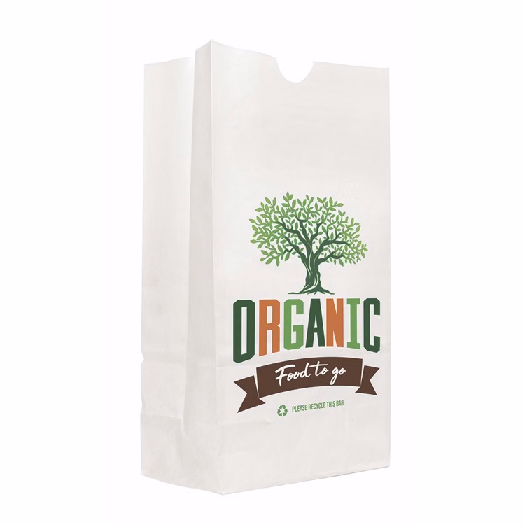 Full Color 1-Sided SOS White Paper Bags (6" X 11.0625" X 3.625")