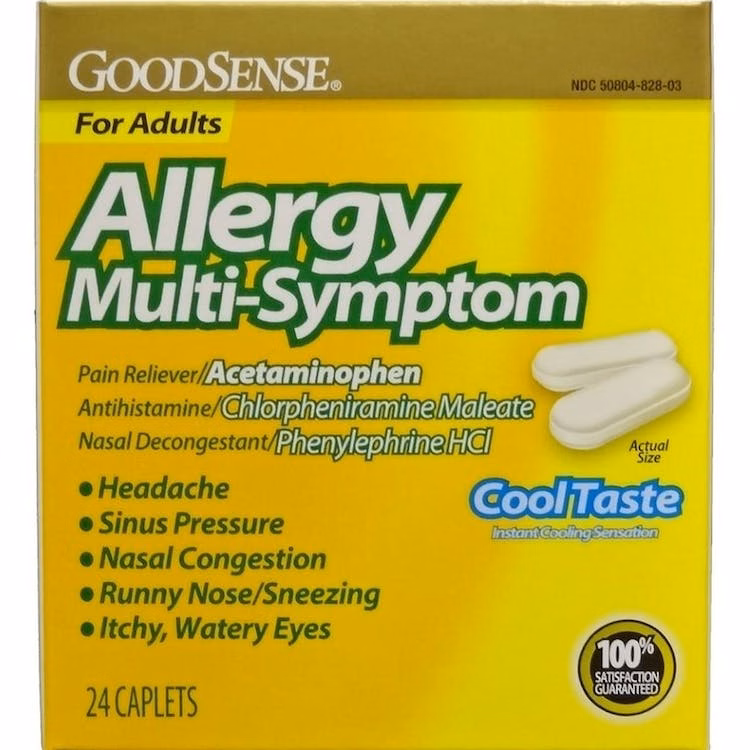 Allergy Multi-Symptom Caplets - Cool Taste 24 Caplets