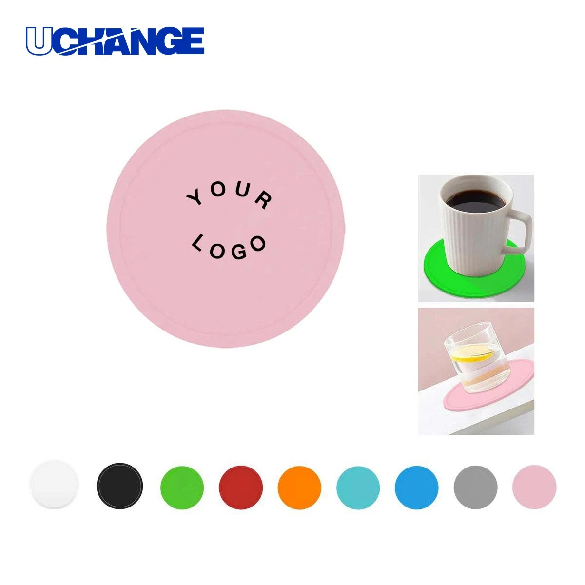 Silicone Coasters Drink Mats Durable with Groove Pattern 1