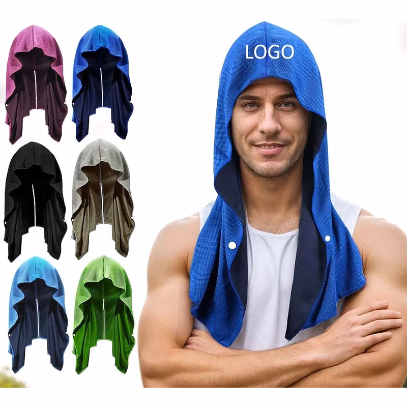 Instant Cooling Neck Towel with Button Closure