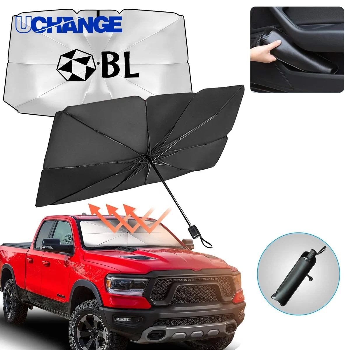 Foldable Automotive Windshield Sunshade Umbrella 1