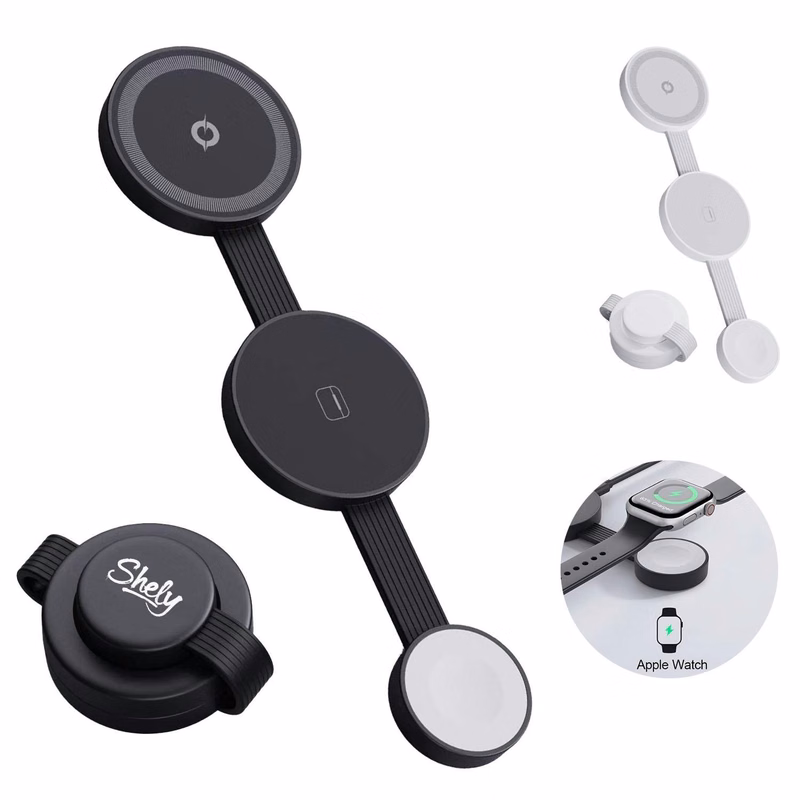 Mini Foldable 3 in 1 Magnetic Wireless Charging Station