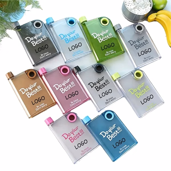 Handheld Flat Water Cup for Commutes, Fitness and Travel