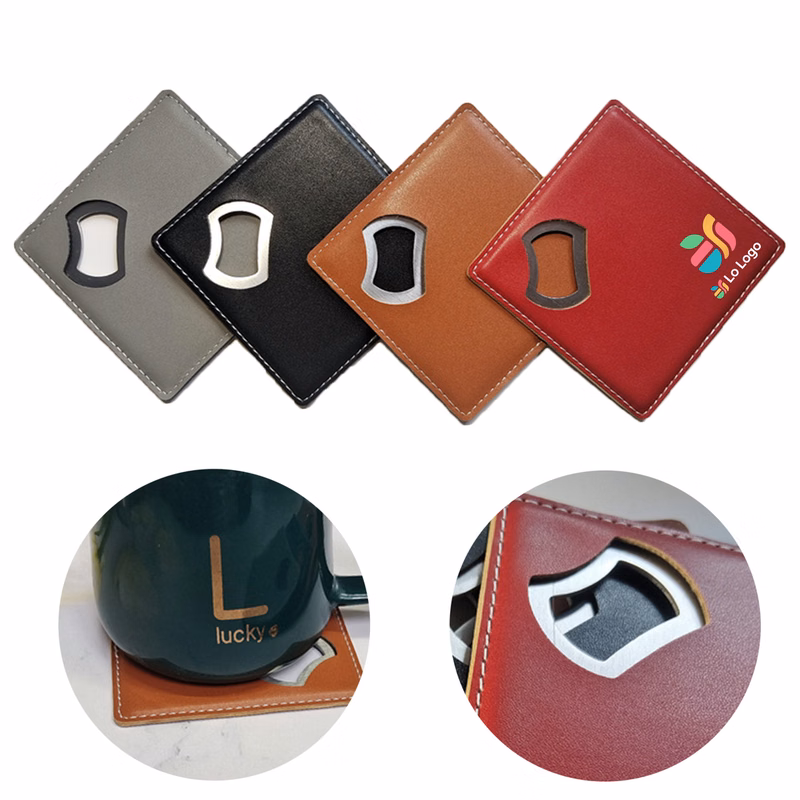 Square PU Leather Coaster