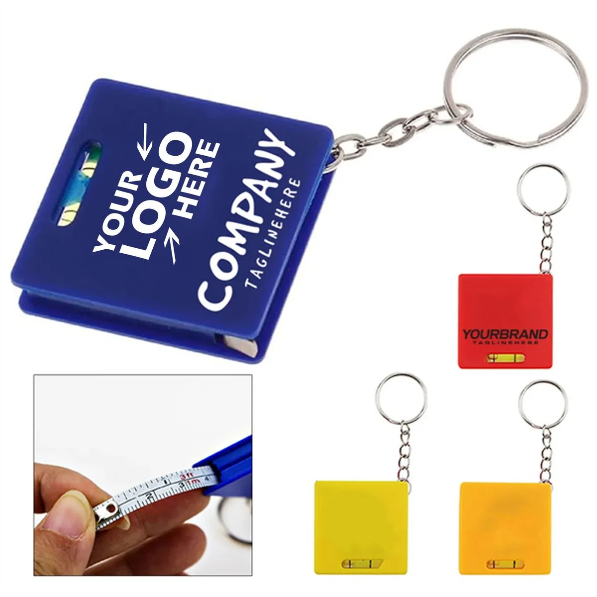 1meter Measuring Steel Tape With Bubble Level Keychain 1