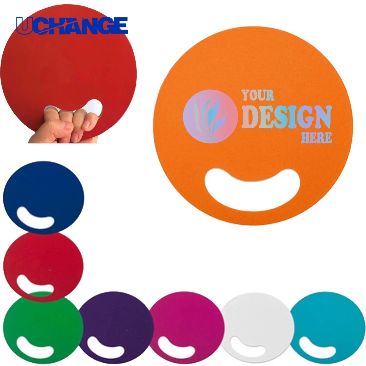 Full Color Custom Round Hand Fan 1