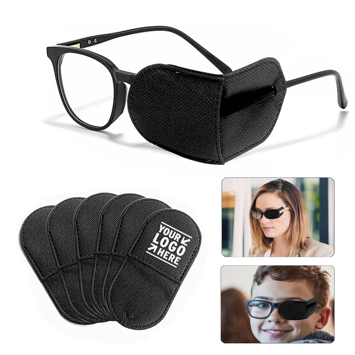 Adults Kids Eyeglass Glass Silk Single Amblyopia Correcting Eye Covers Lazy Eye Patch 1