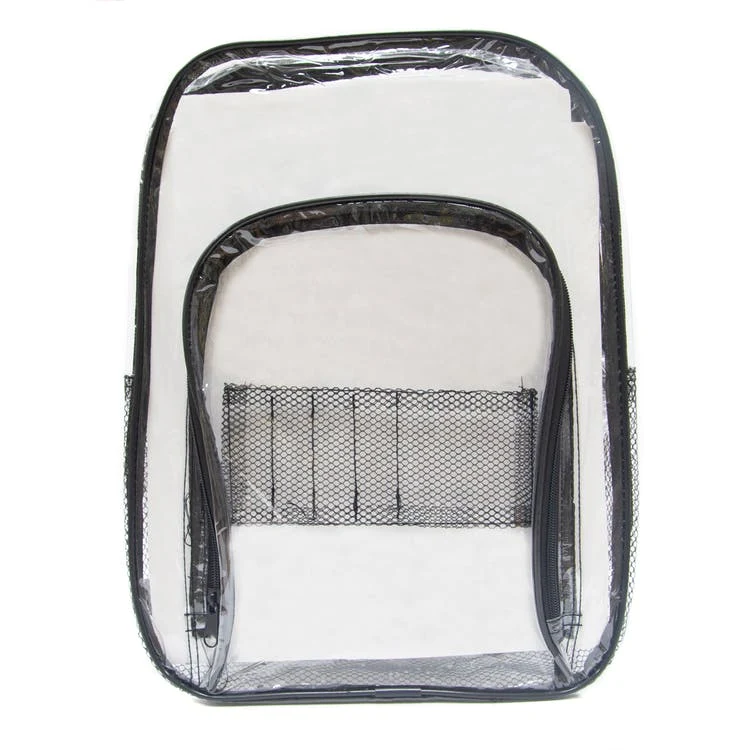 16" Clear Backpacks - Black Trim 1