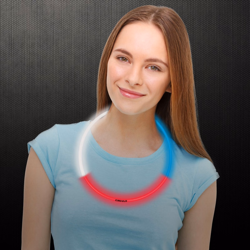 Red White & Blue 22" Superior Triple Color Light Up Necklace