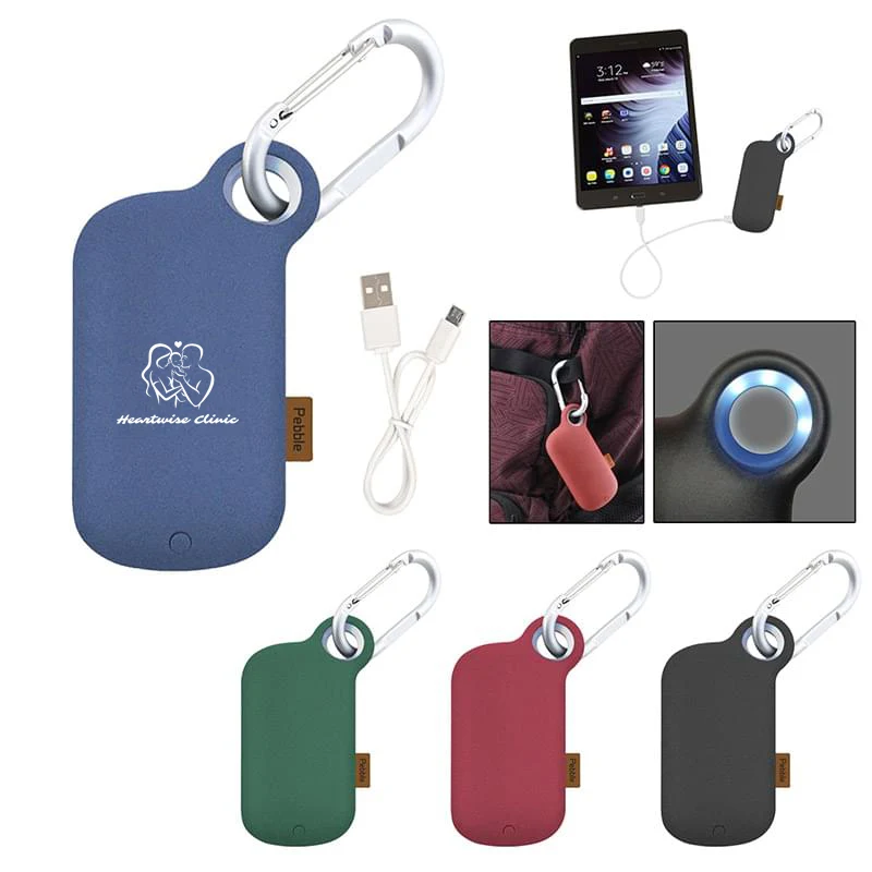 UL Listed Pebble Carabiner Power Bank 1