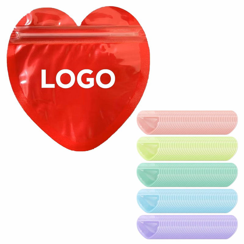 PVC Heart-Shaped Resealable Bags