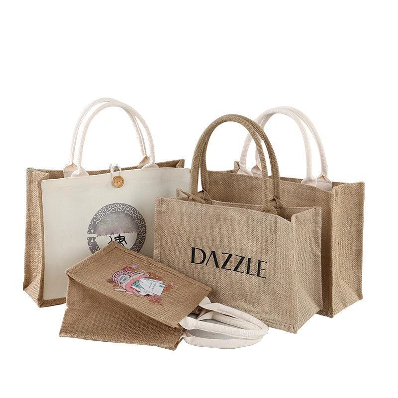 Linen Handbag Lunch Box Bento Bag 1